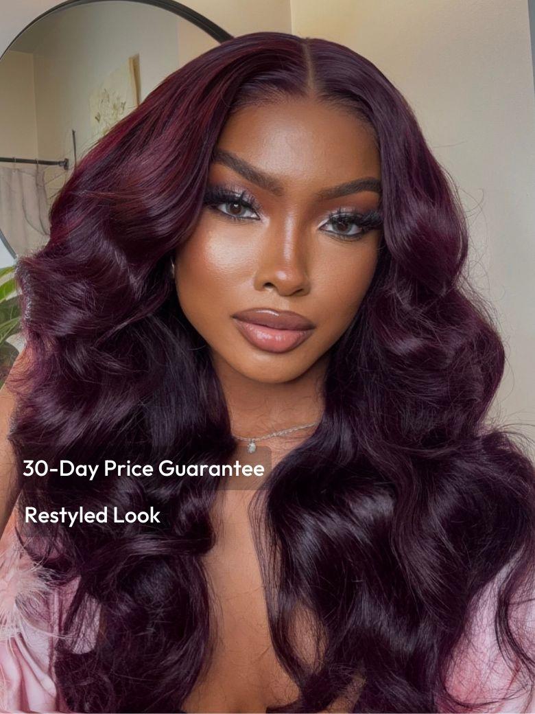 13x4 Pre-Everything? Lace Frontal Wig Black Cherry Layered Straight Wig