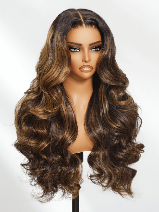 Balayage 13x5 Lace Wig Body Wave Wig Shadow Root Blonde Highlight 150% Density