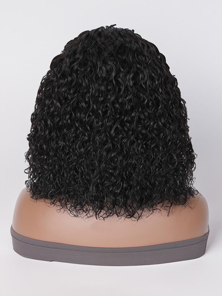 V Part Glueless Water Wave Bob Wig No Leave Out Upgrade U Part Wig