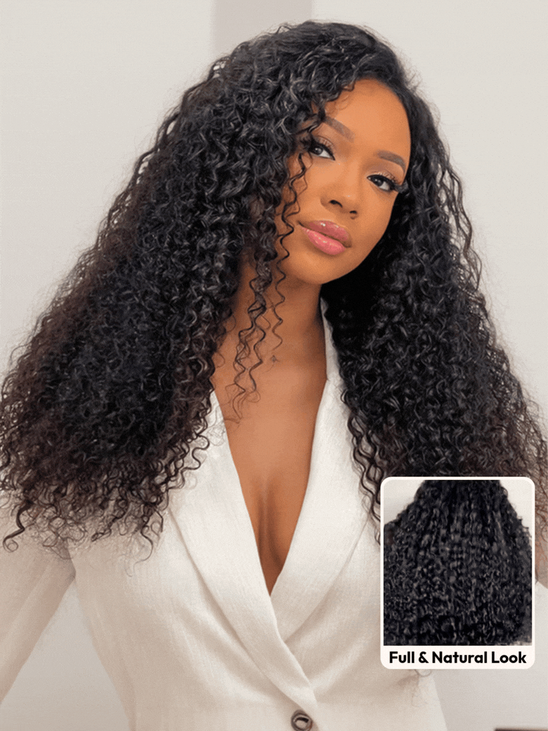Bye-Bye Knots? 7x5 Lace Jerry Curl 150% Density Wig with Lived-In Coils