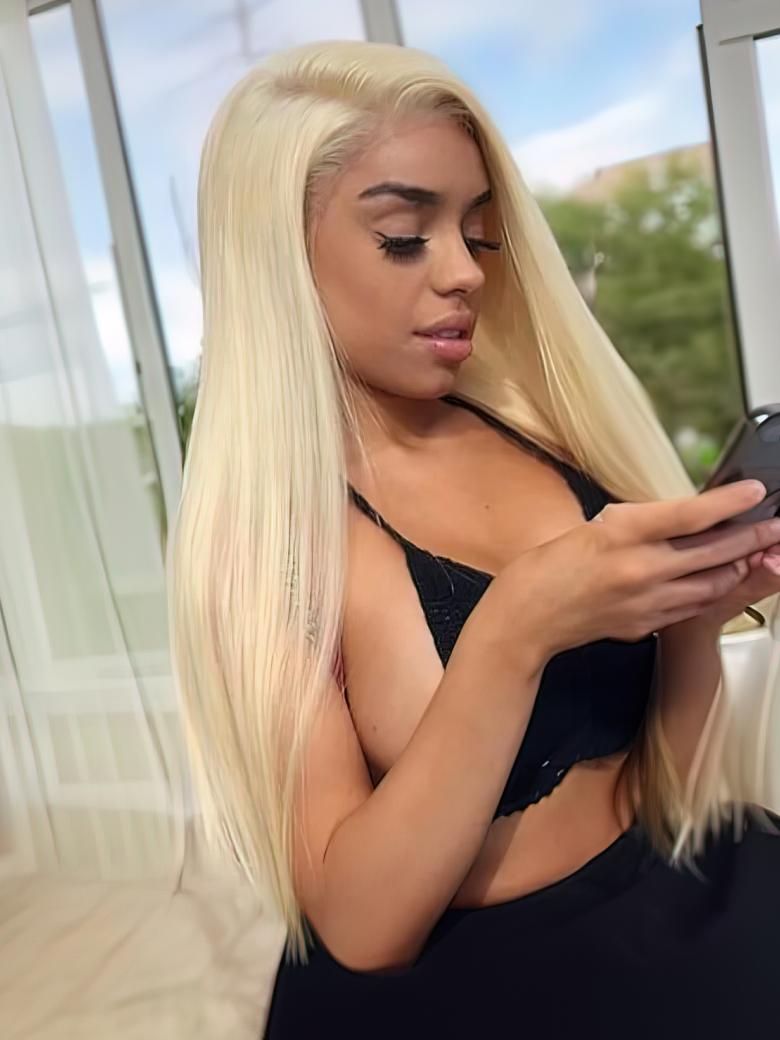 613 Blonde 4x4 Straight Virgin Human Hair Lace Closure Free Part