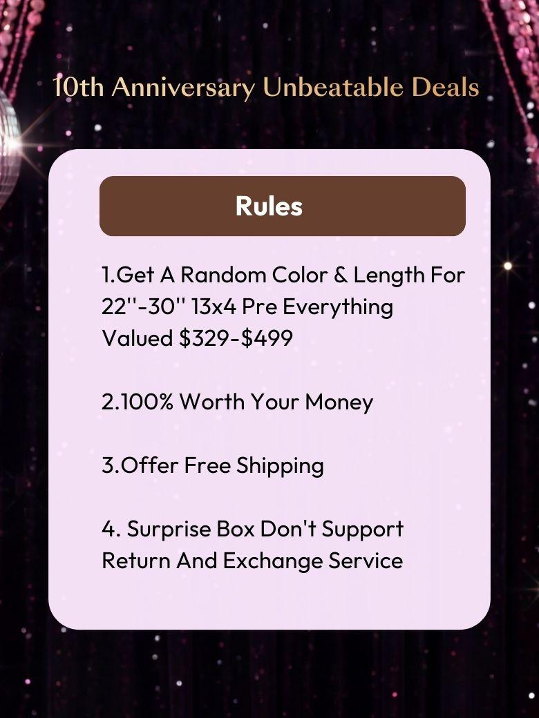 $79 Surprise Box Randomly Get 24''-28'' 7x5 Bye Bye Knots Value $299-$399
