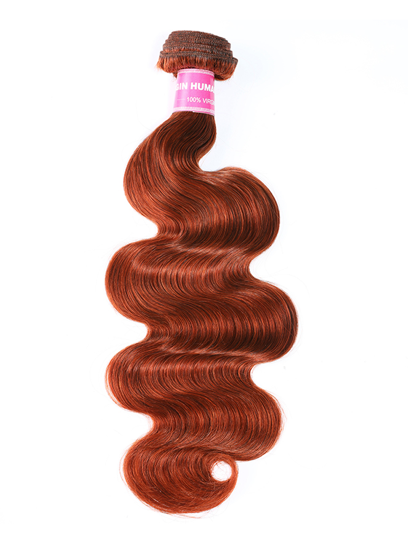 Hair #350 Color Virgin Hair Weave Ginger Hair 1 Piece Hair Bundle Body Wave Straight
