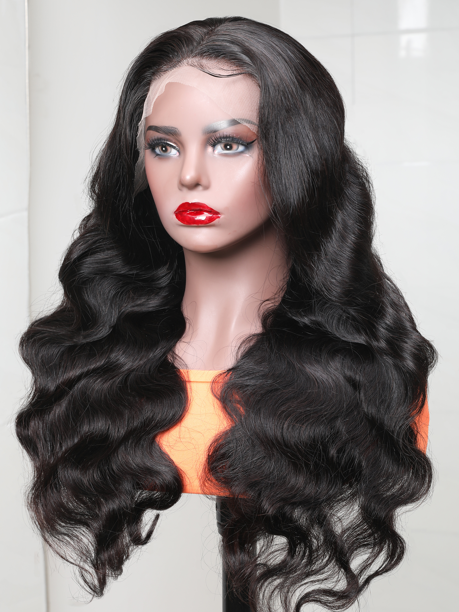 Super Natural Body Wave 13x4 HD Glueless Lace Front Wigs Human Hair 200% Density