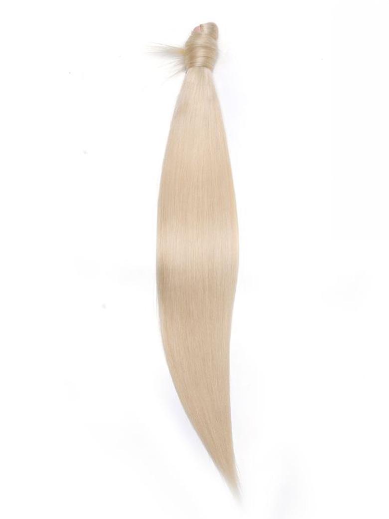 613 Blonde Straight Clip In Ponytail Extension Human Hair