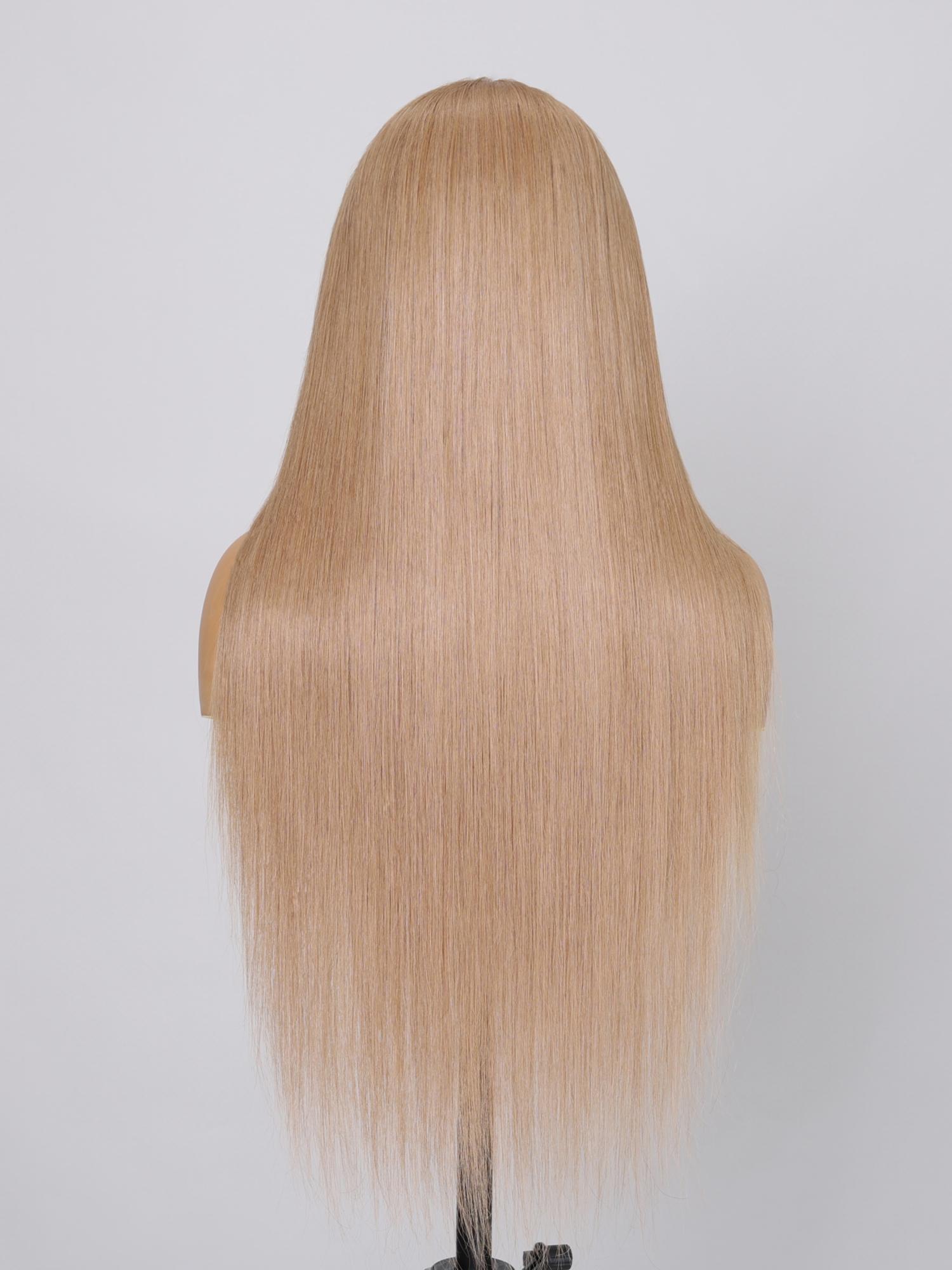 13x4 Lace Front Light Flaxen Brown Silky Straight Wig