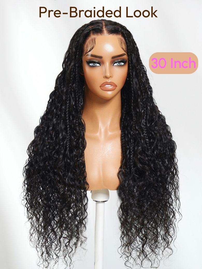 HD Real Scalp? Wig 13x4 Invisible Lace Frontal Loose Wave with Face Framing Curtain Bangs