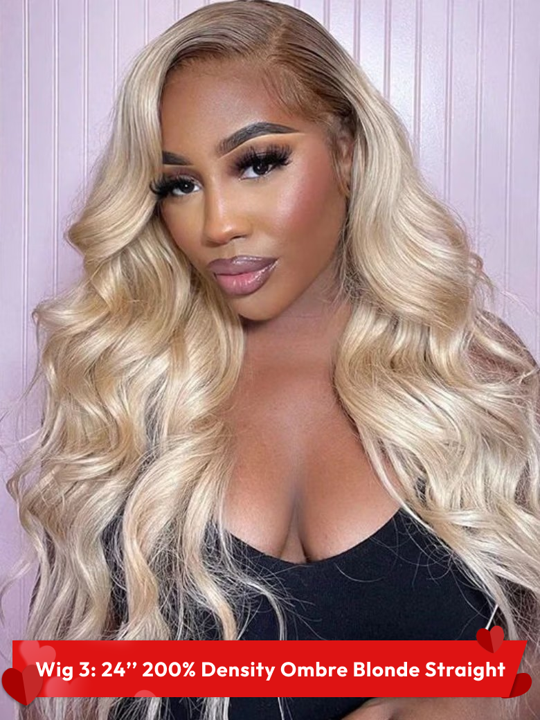Blonde Water Wave 13x4 Lace Front Wig Pre Plucked Natural Hairline