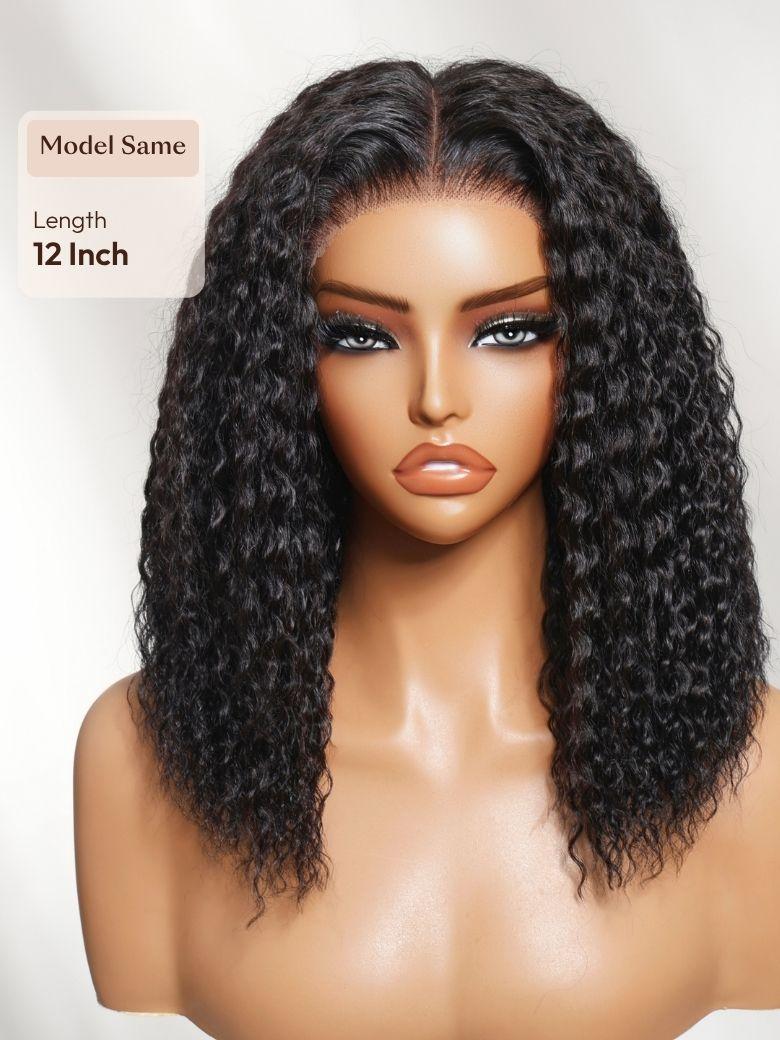 7x5 Bye-Bye Knots? & 13x4 Pre-Everything? Lace Frontal Purple Black Cherry Layered Straight & Loose Wave With Invisi Drawstring Wig