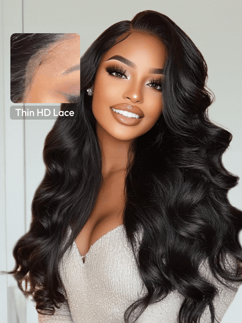 HD 5x5 Pre Cut Undetectable Lace Put On And Go Curly Black Air Wig