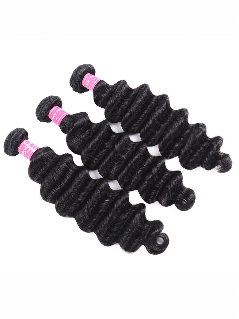 Loose Deep Wave Human Hair 3 Pcs Bundles