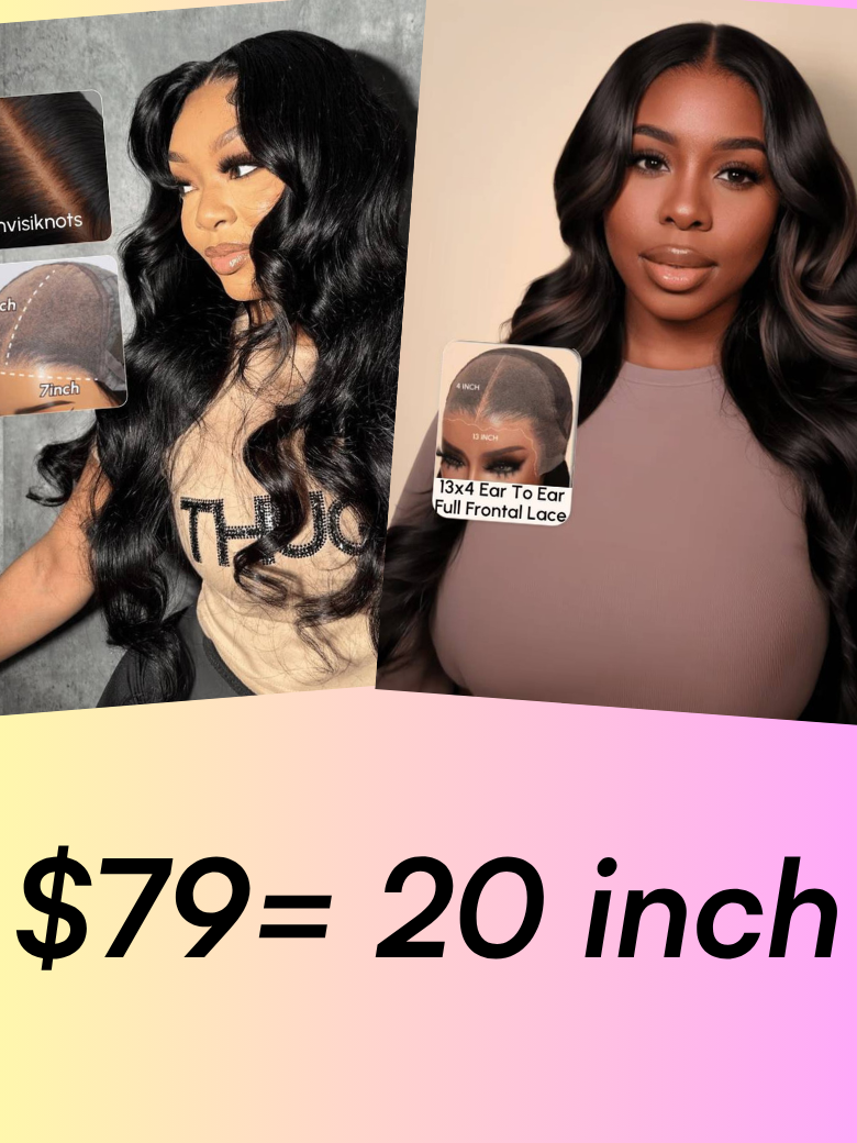ByeBye Knots 7x5 Glueless Lace Wig 180% Density 3D Bouncy Body Wave Human Hair Wig