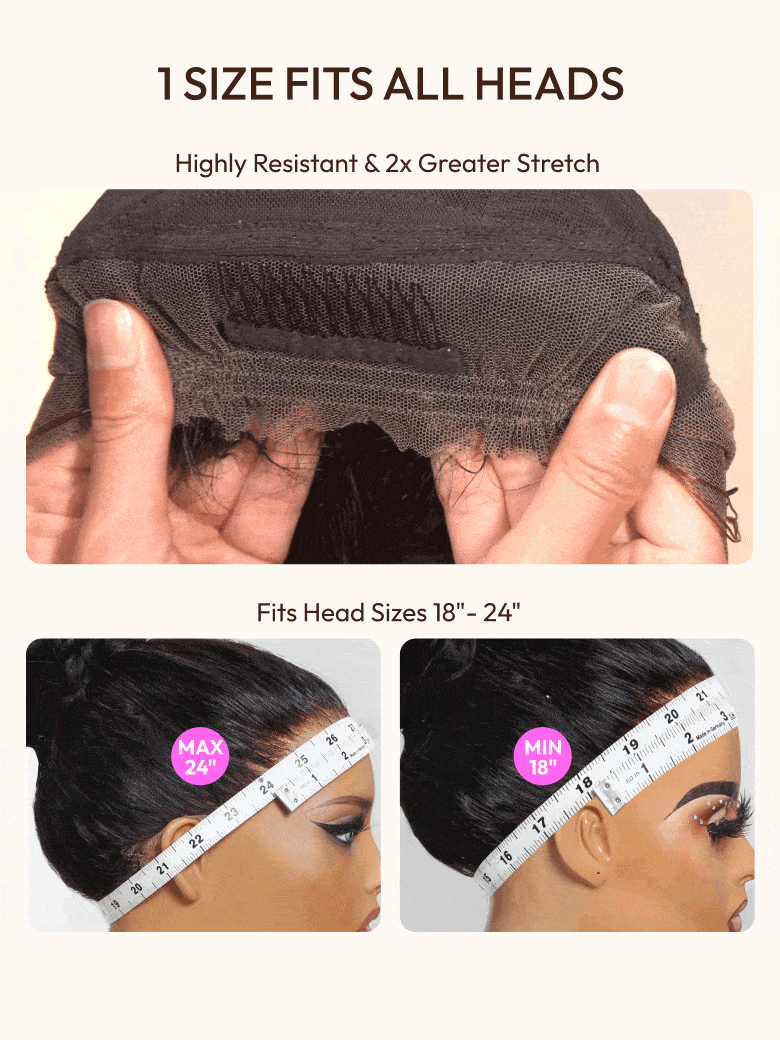 Invisible Strap 360 Lace Body Wave Wig All Head Size Friendly