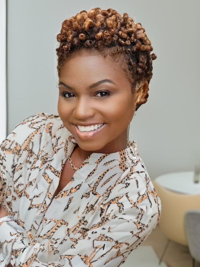Short Afro Beginner Friendly Glueless Wig With Honey Blonde Highlights