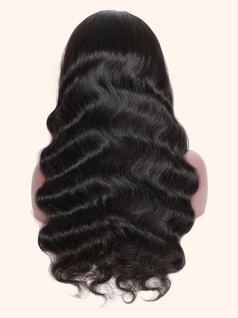 Body Wave Real Black Hair Wigs 13x4 Lace Front Wig 180% Density Pre-plucked Human Hair Wigs with Baby Hair