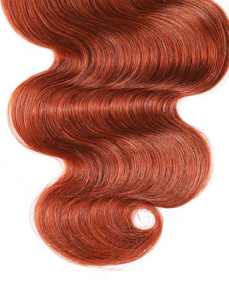 Hair #350 Color Virgin Hair Weave Ginger Hair 1 Piece Hair Bundle Body Wave Straight