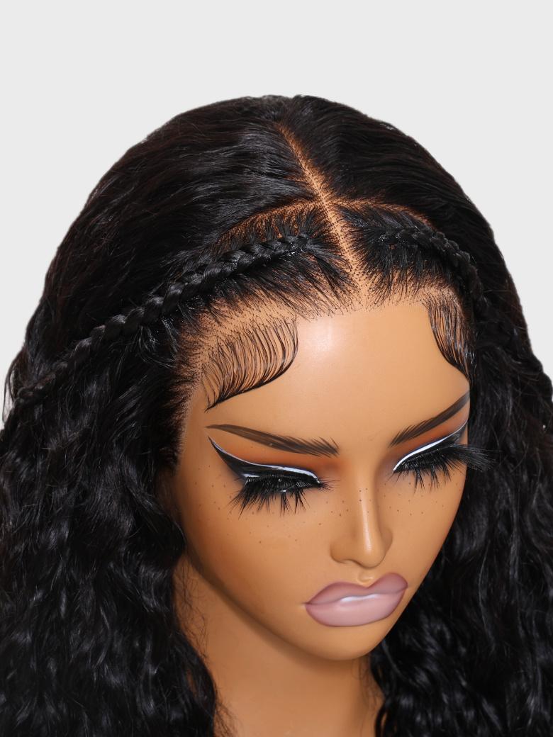 Bye-Bye Knots Glueless 7x5 Lace Natural Black Braided Wig