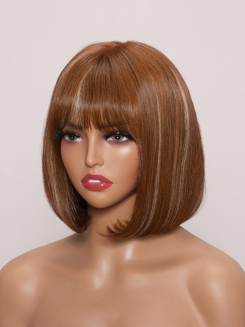 AMARA -12" MONO STRAIGHT HUMAN HAIR WIG