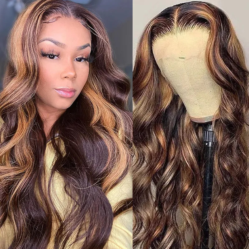 18" Body Wave Natural Wig With 20" #FB30 Body Wave Wig