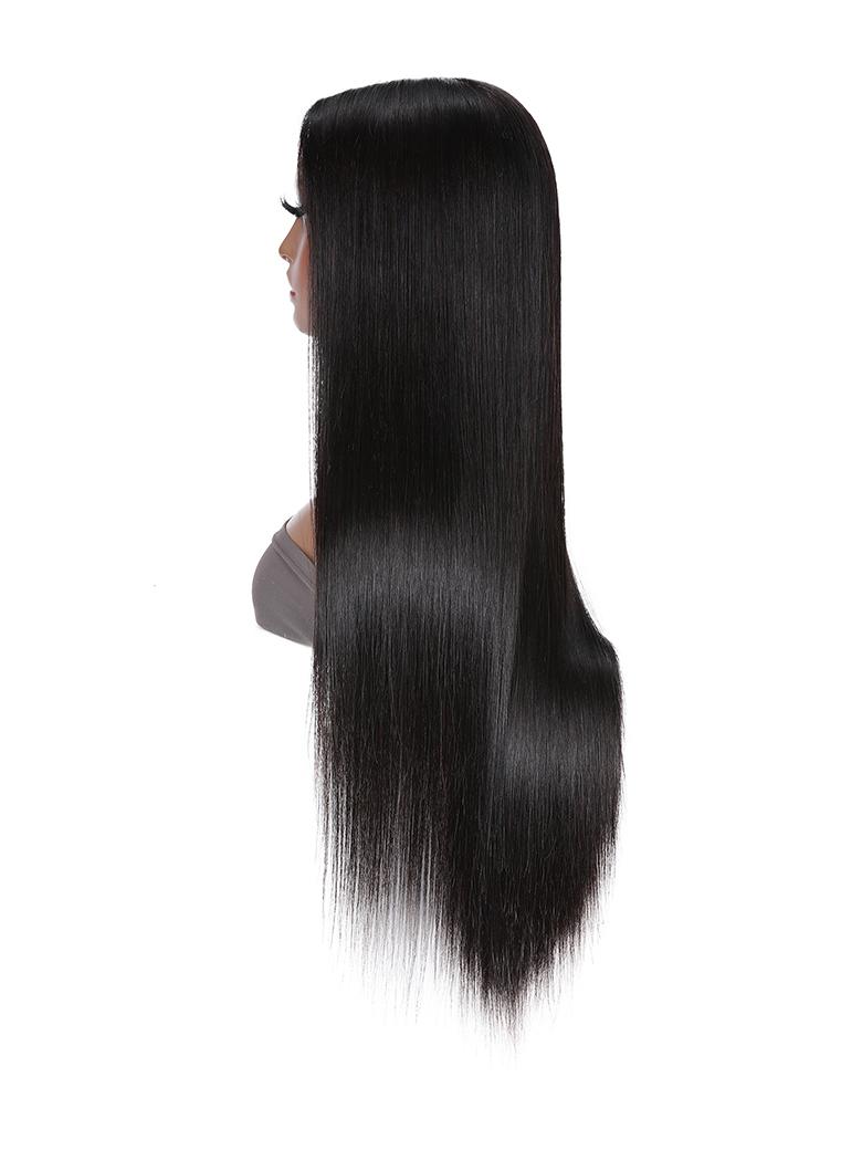 Super Natural V Part Straight Human Hair Glueless 0 Skill Needed Wig