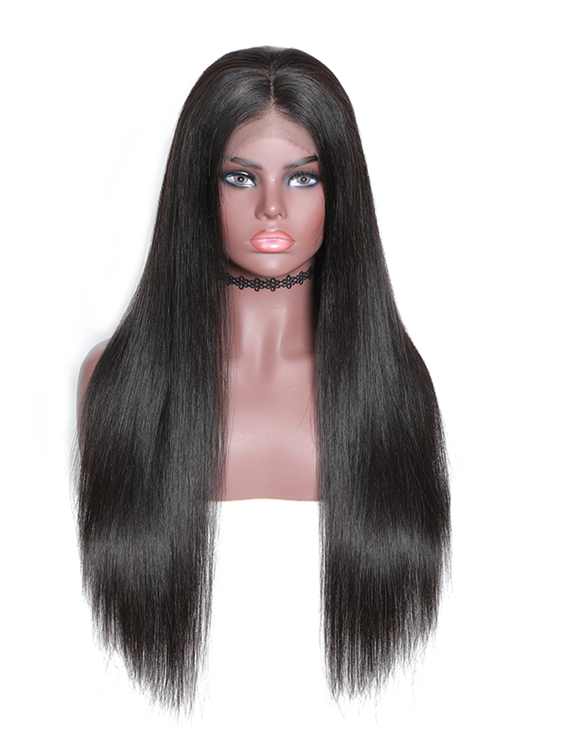Hair New Design Pre Plucked Natural Hairline 100% Straight Human Virgin Hair Transparent Lace Front Wigs