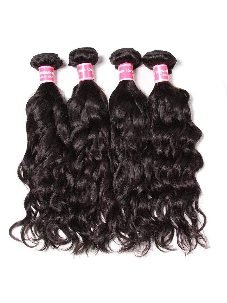4Pcs Natural Wave Remy Human Hair Weaves