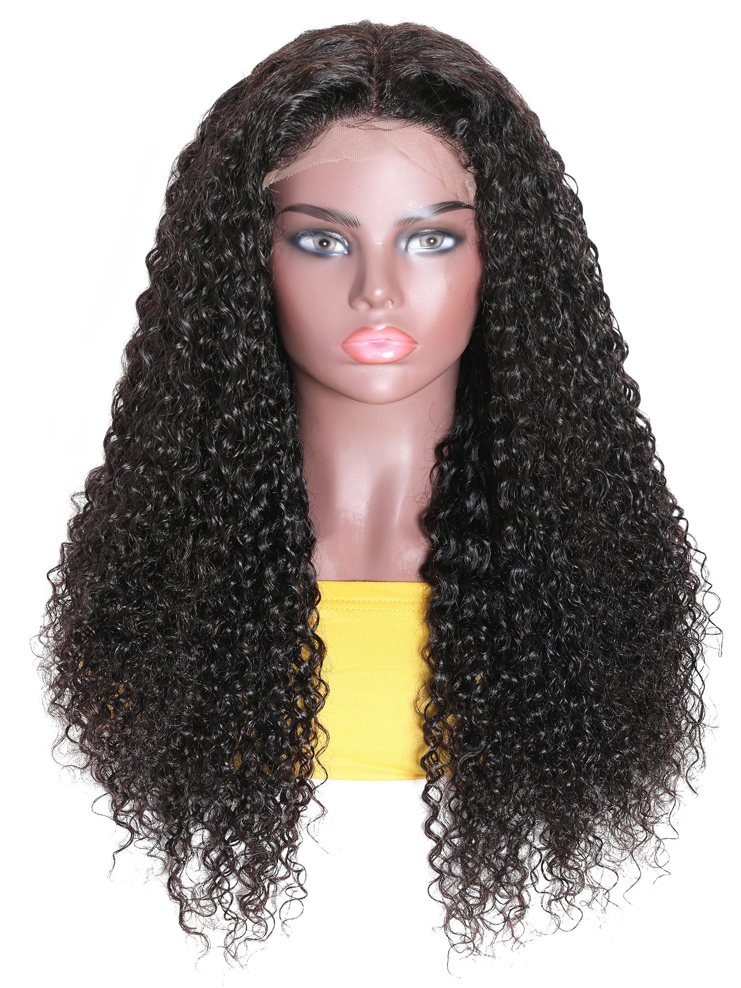 200% Density 13x4 Lace Frontal Curly Wig With Pre-Plucked and Natural-Looking Curls