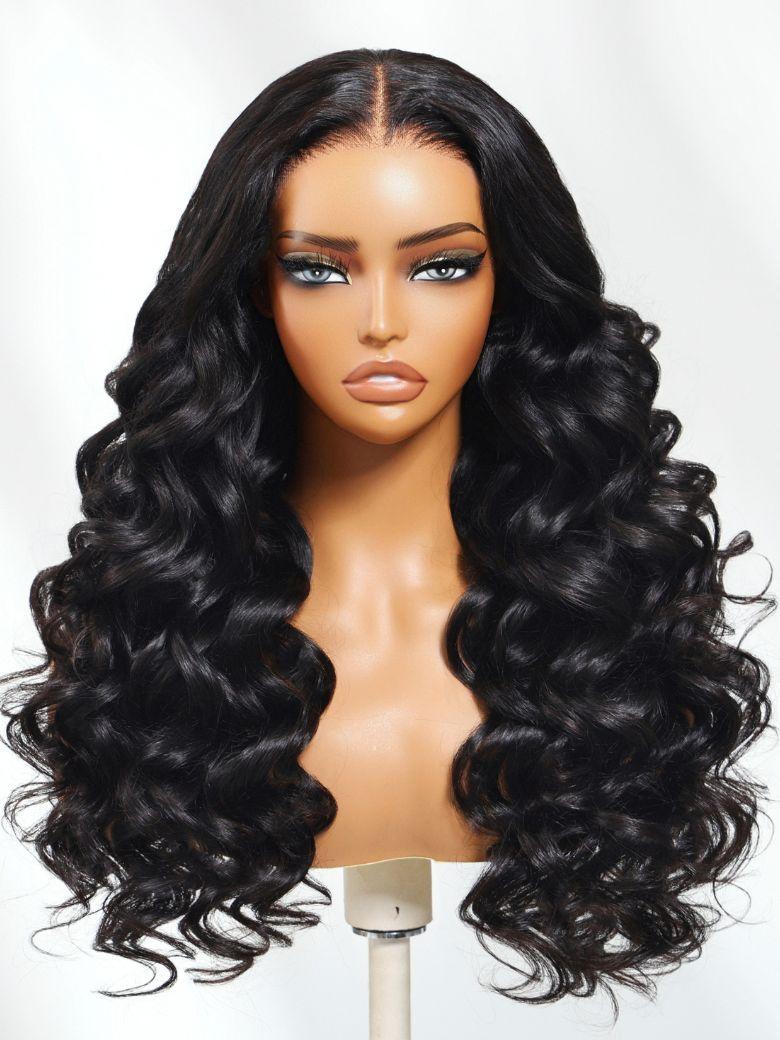 Bye-Bye Knots? 7x5 Lace Hollywood Curls Glueless Drawstring Wig for Beginners