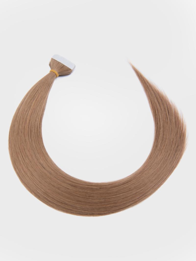 Ash Brown Human Hair Tape In Extension
