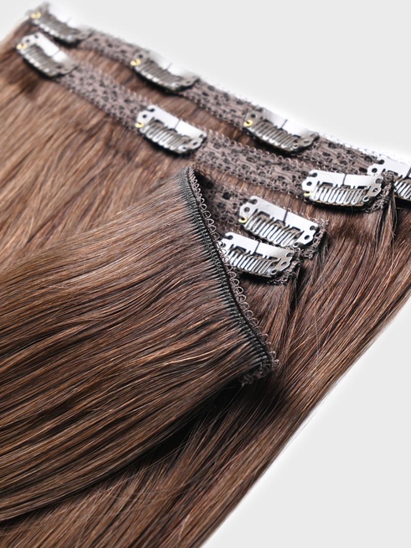 Dark Brown Human Hair Clip In Extension