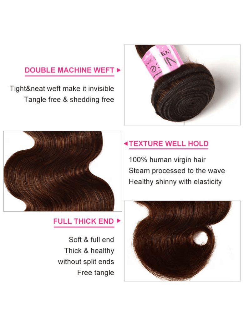 Rare Human Hair Weave #4 Body Wave Hair Bundles 1 Bundle Deal