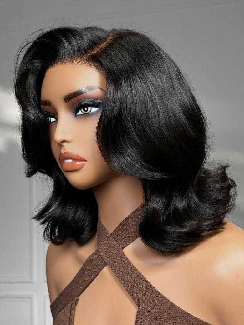 7x5 Bye Bye Slip? Lace Natural Black Afro Kinky Curly with Finger Coil Ends