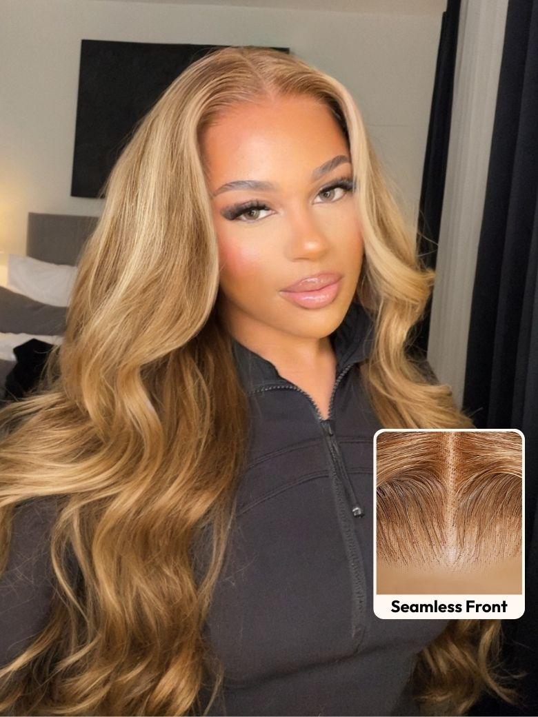 Bye-Bye Knots Wig Pre-Cut 7x5 Glueless Lace & 13x4 Pre Everything Honey Blonde Body Wave Drawstring Wig