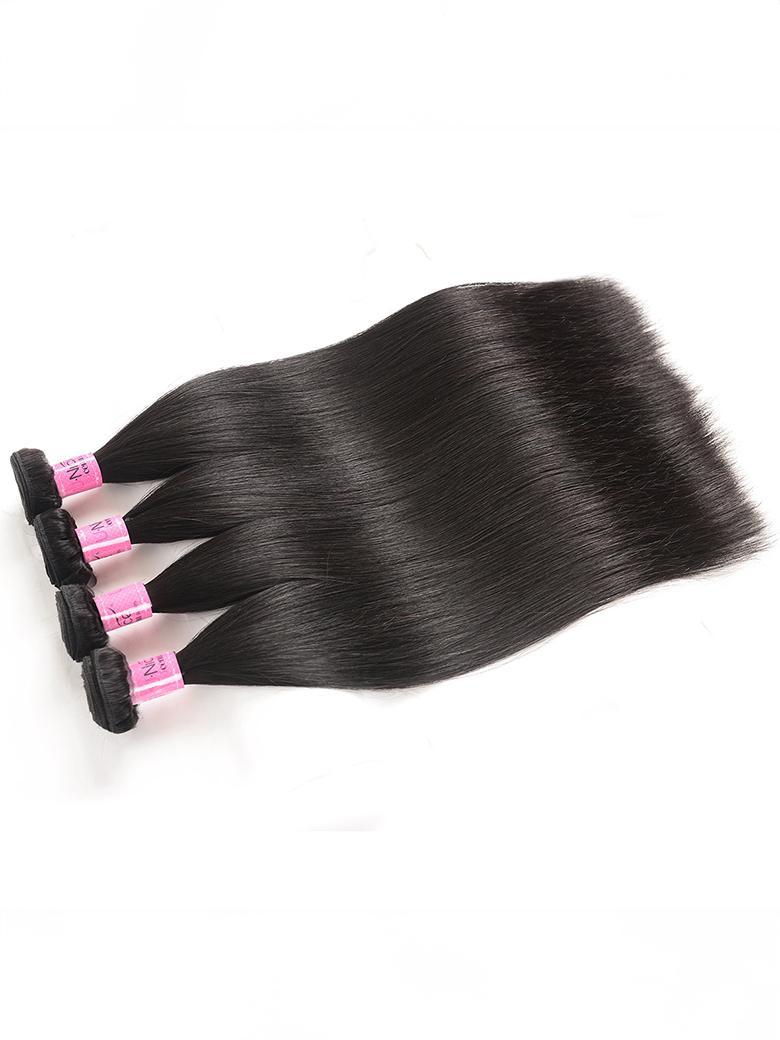 Hair 4 Bundles Peruvian Straight Virgin Human Hair Extensions