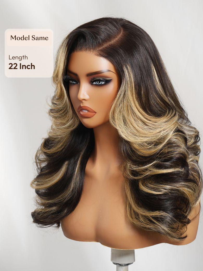 Bye-Bye Slip? Wig Feathered Layer Left Side Part 200% Density Wig with Secure Silicone Strips and Drawstring