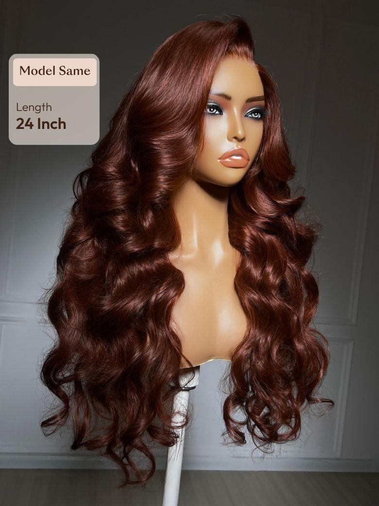 13x4 Bye Bye Slip? Lace Frontal Caramel Brown with Honey Blonde Highlights Glueless Side Part Bob Wig