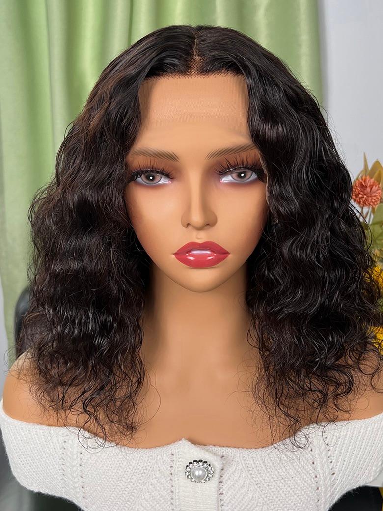 Bob Lace Wigs With Natural Black And Loose Body Wave Hair
