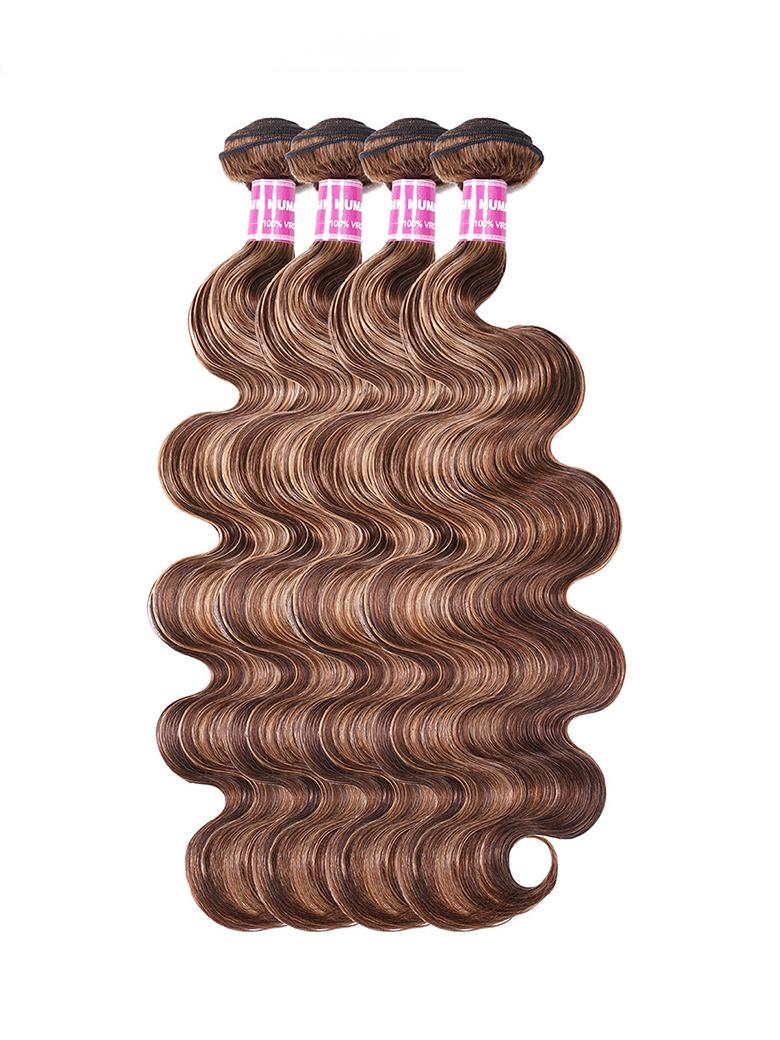 Gorgeous Highlight Honey Blonde Bouncy Body Wave Hair 4 Bundles