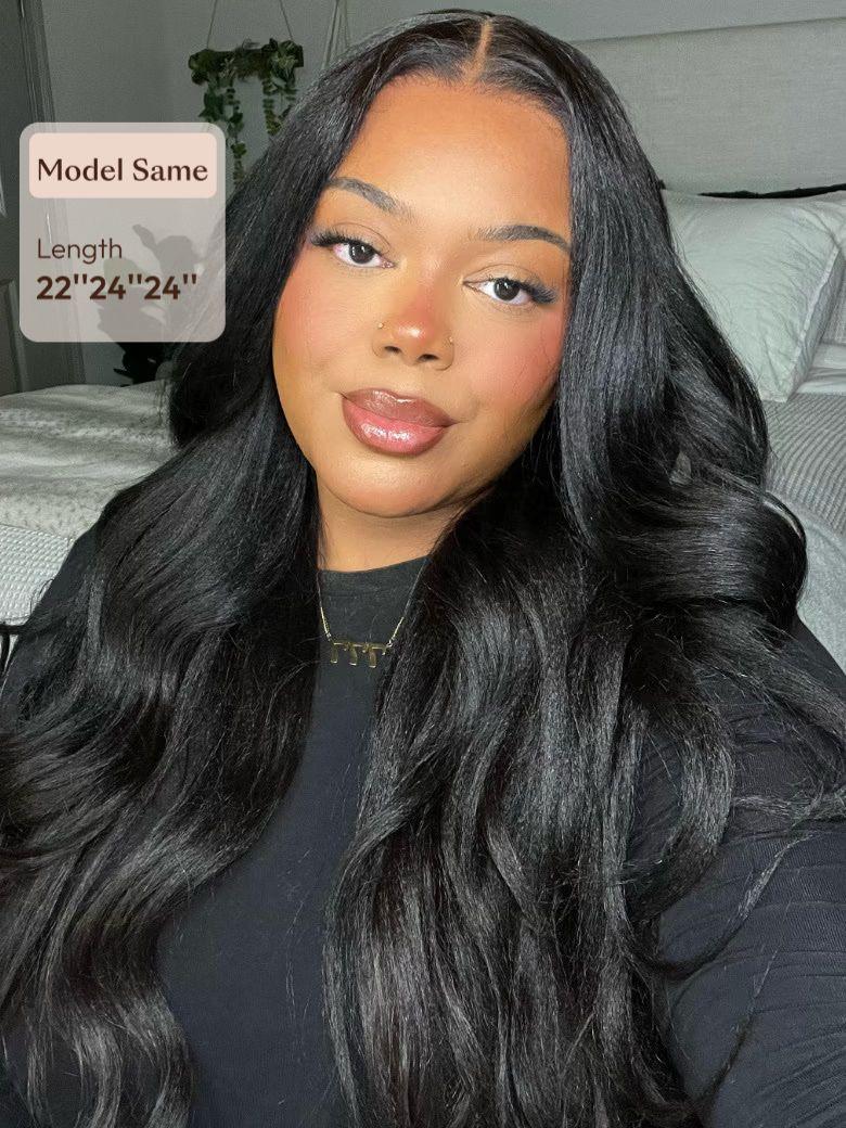 Hair Bundles 3 Pcs/pack Hair Natural Yaki Texture Virgin Human Hair