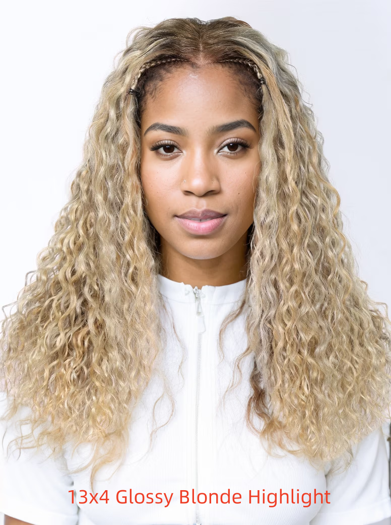 13x4 Lace Frontal Burgundy Plum With Dark Roots Water Wave Pre-Everything Wig