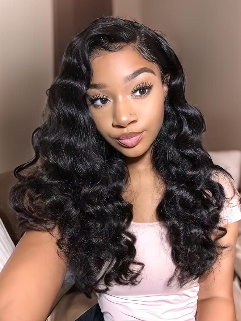 Loose Wave 13x4 Lace Front Deep Parting High Quality Wigs Pre Plucked with Baby Hair