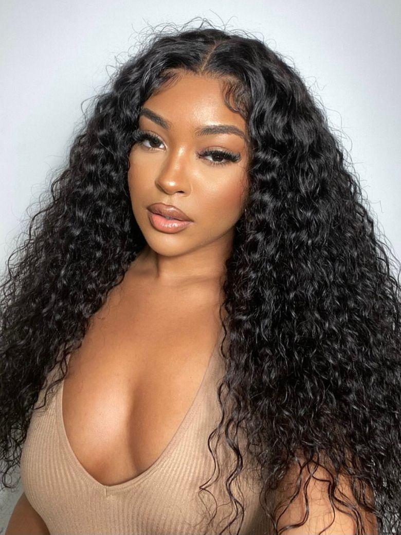 7x5 Bye-Bye Knots? Wig Quick Glueless & HD Lace Wet & Wavy Water Wave Invisible Knots With Invisi Drawstring With Baby Hair