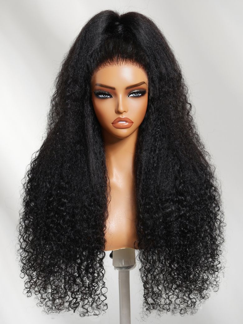 Bye-Bye Knots? 7x5 Lace Natural Black Defined Deep Wave Wig with Invisi Drawstring