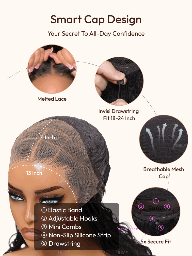 HD Real Scalp? Wig 13x4 Invisible Lace Frontal Loose Wave with Face Framing Curtain Bangs