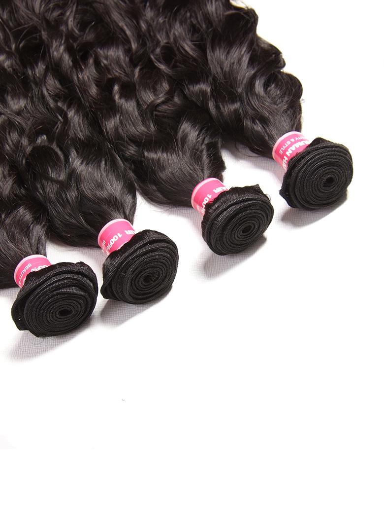 4Pcs Natural Wave Remy Human Hair Weaves