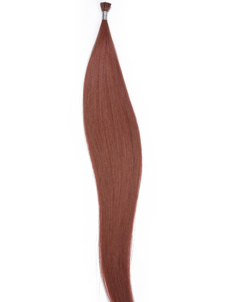 Vibrant Red Human Hair I Tip Extension