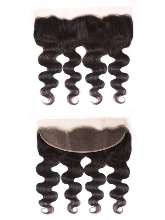 13x4 Lace Frontal With Body Wave Human Hair Bundle For Frontal Ponytail Style