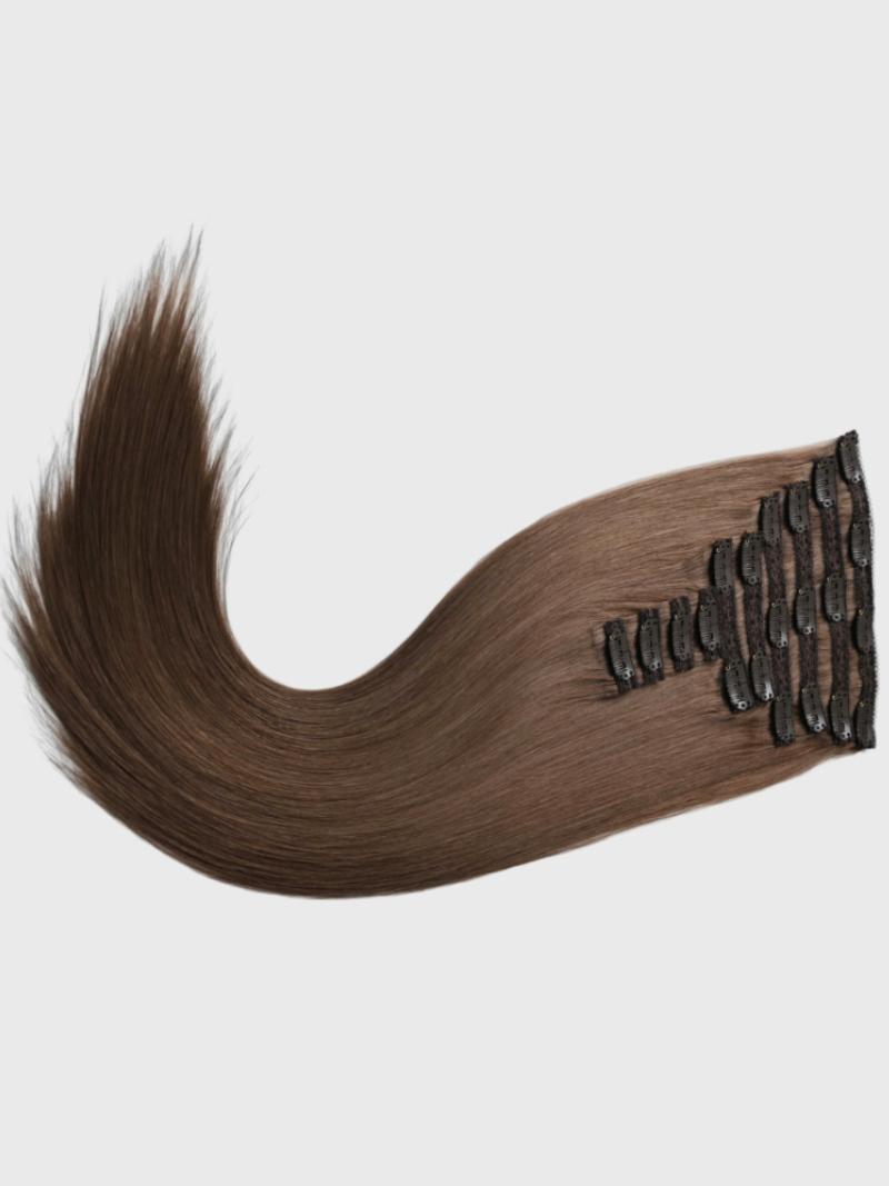 Walnut Brown Human Hair Clip In Extension