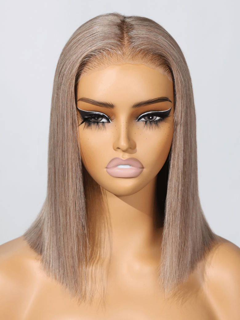 Bye-Bye Knots Wig 7x5 Lace Light Ash Brown Straight Bob Wig