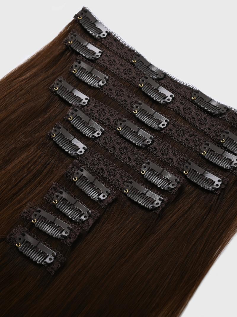 Warm Brown & Honey Blonde Ombre Human Hair Clip In Extension